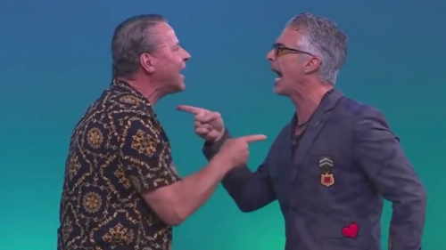 Alfredo Adame y Diego Soldano discuten