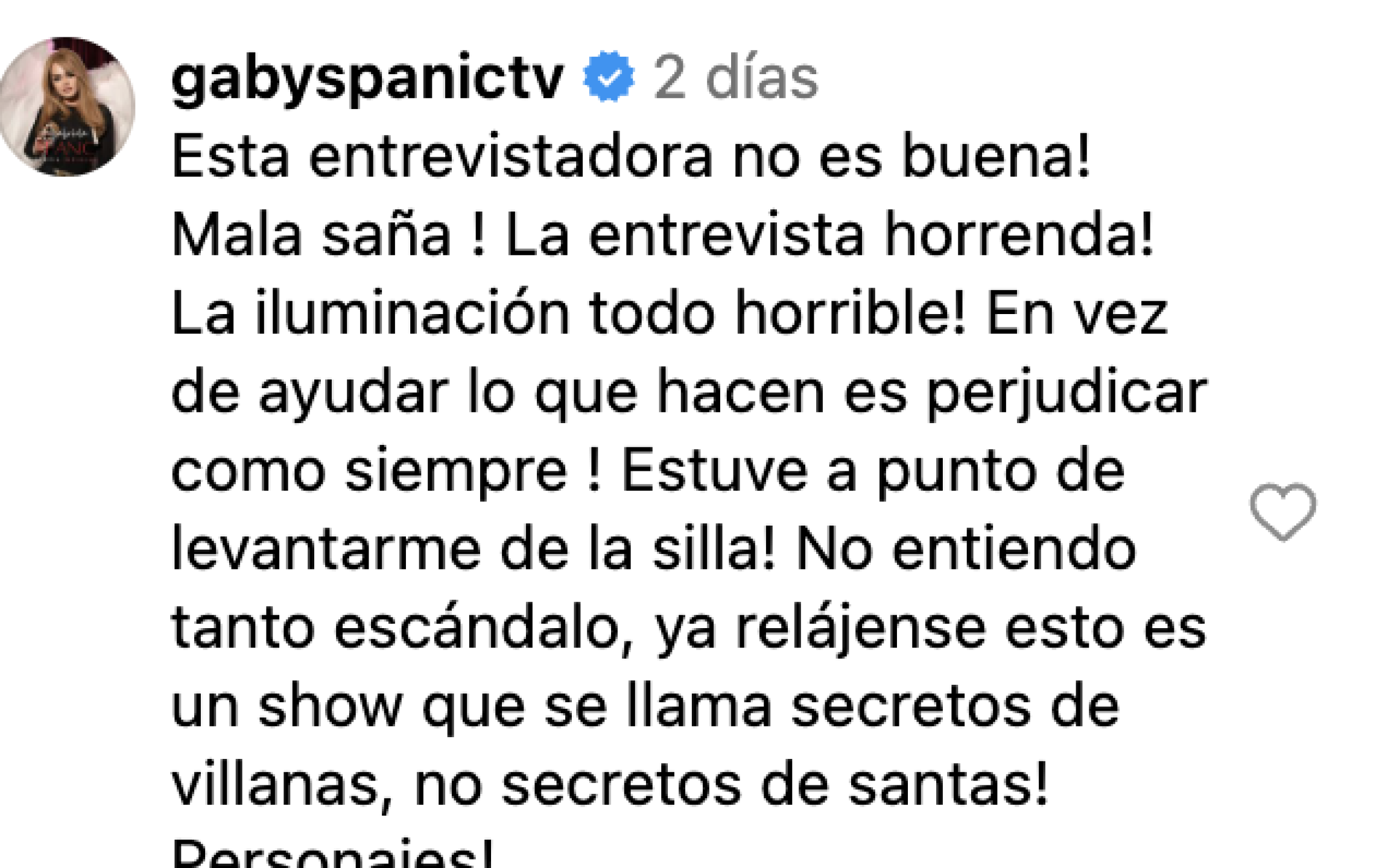 Gaby Spanic se lanza contra Jimena Gallégo