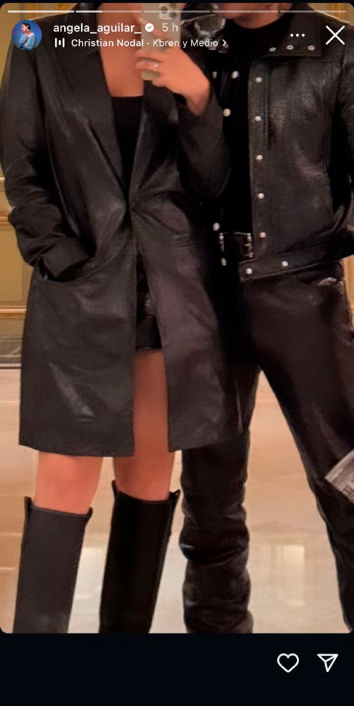 Ángela Aguilar y Christian Nodal juntos en París