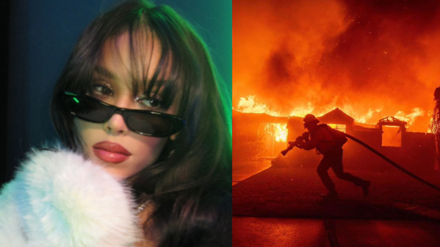 Danna Paola hace una Maluma, se pronuncia tras los incendios en Los Ángeles y las redes la critican