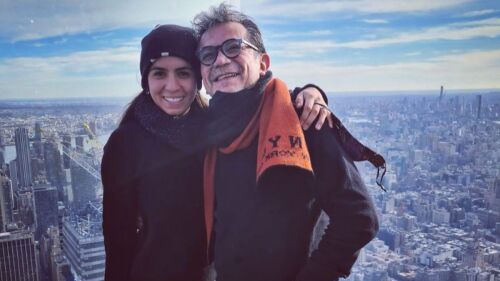 Freddy Ortega y su esposa