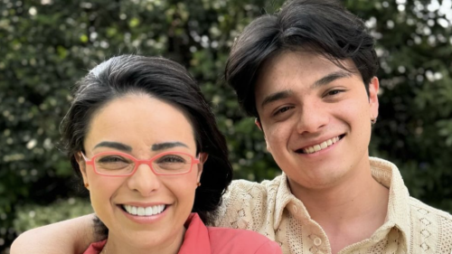 Violeta Isfel y su hijo Omar Isfel