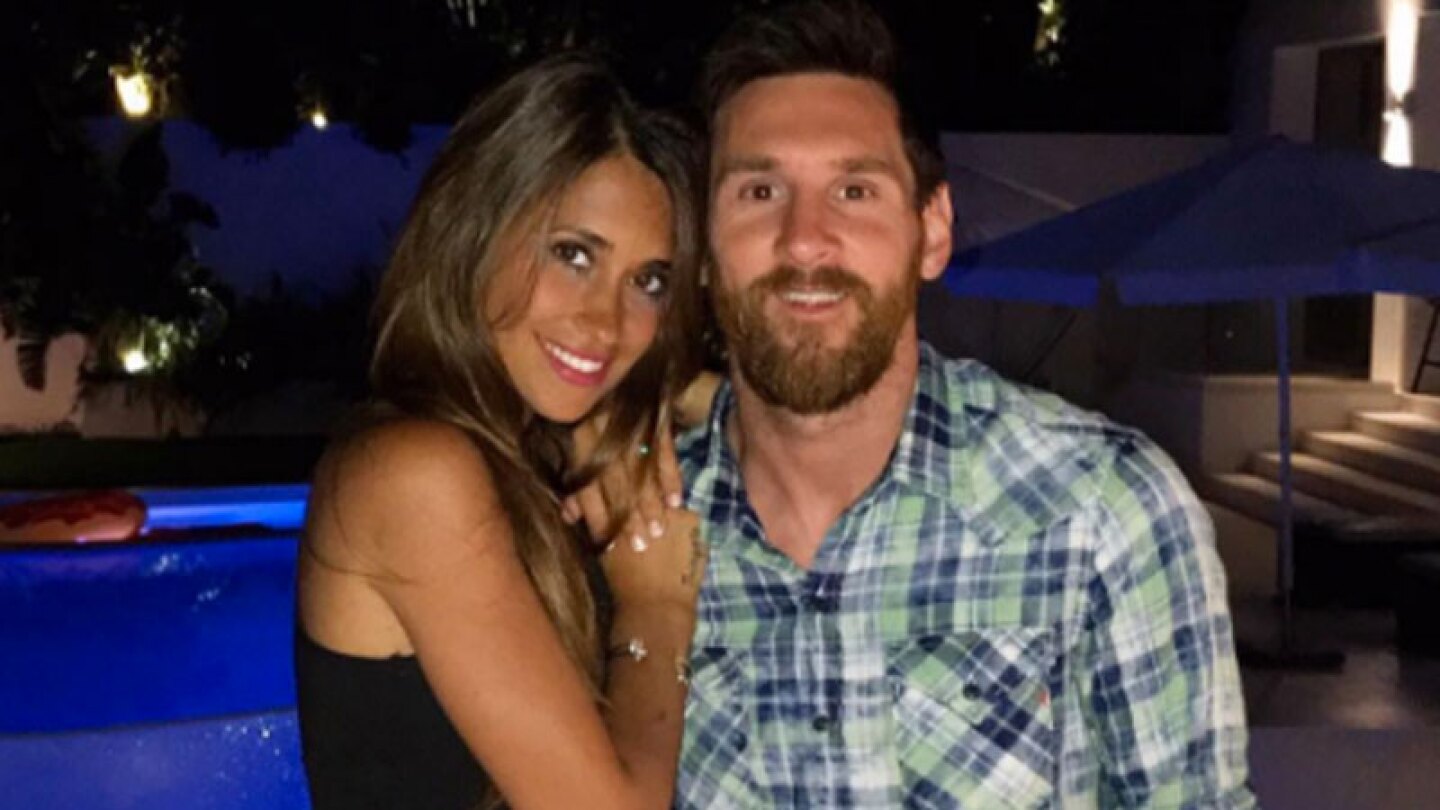 Messi y Antonella n