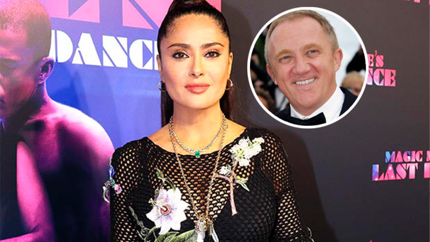 Salma Hayek revela lo que le dijo su marido por el arriesgado vestido que usó a sus 56 años