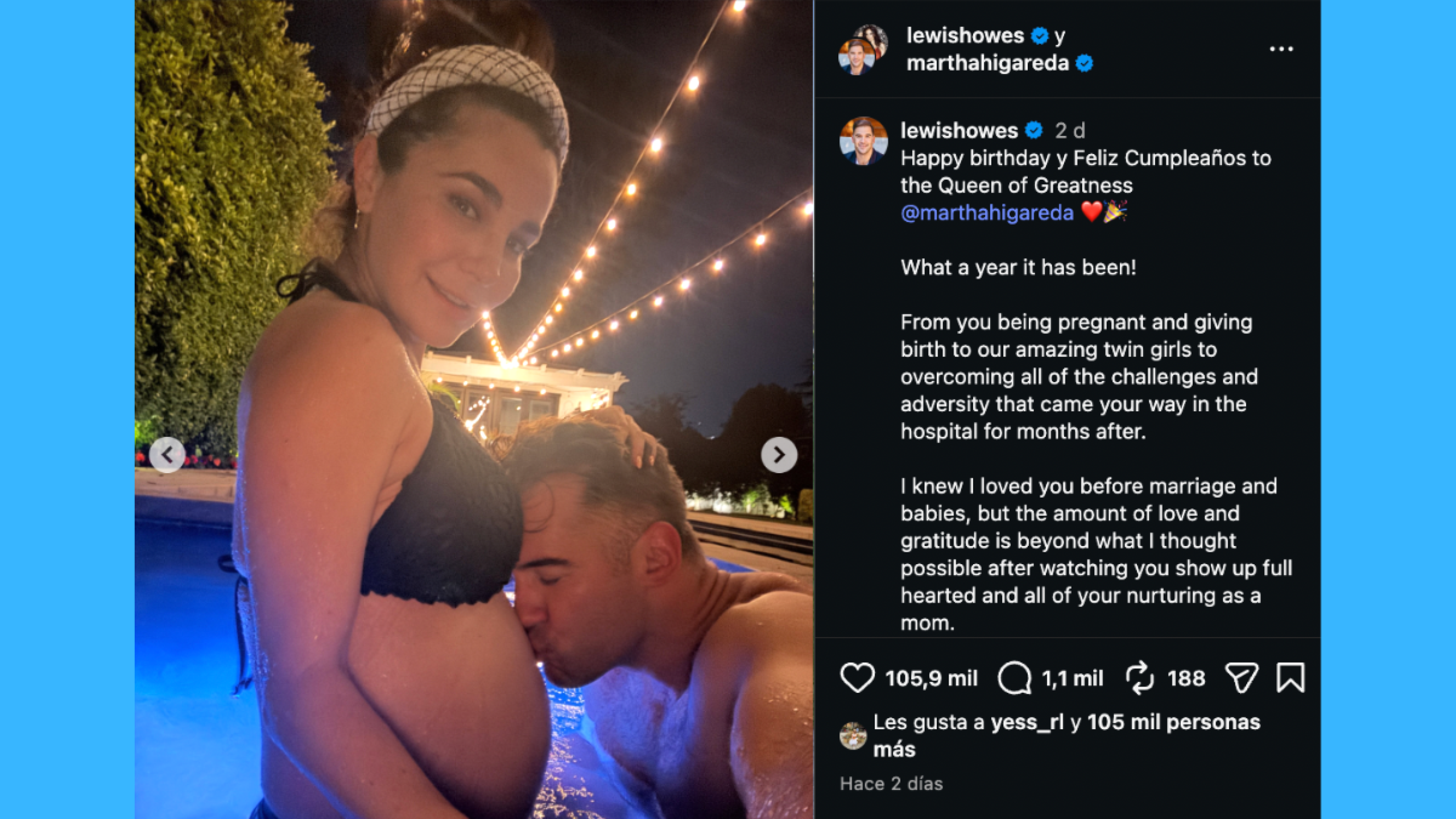 Lewis Howes dedica mensaje de cumpleaños a Martha Higareda