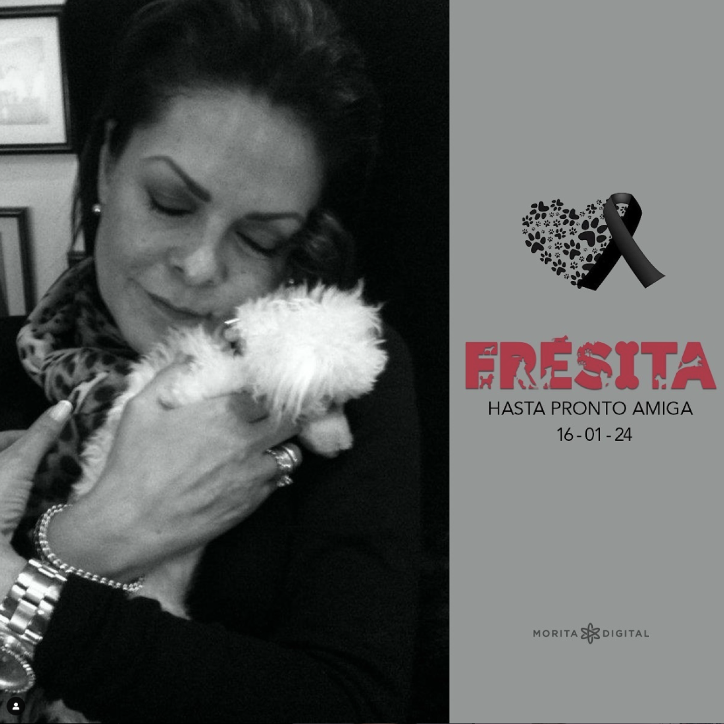 Mara Patricia Castañeda se viste de luto y despide a un ser querido