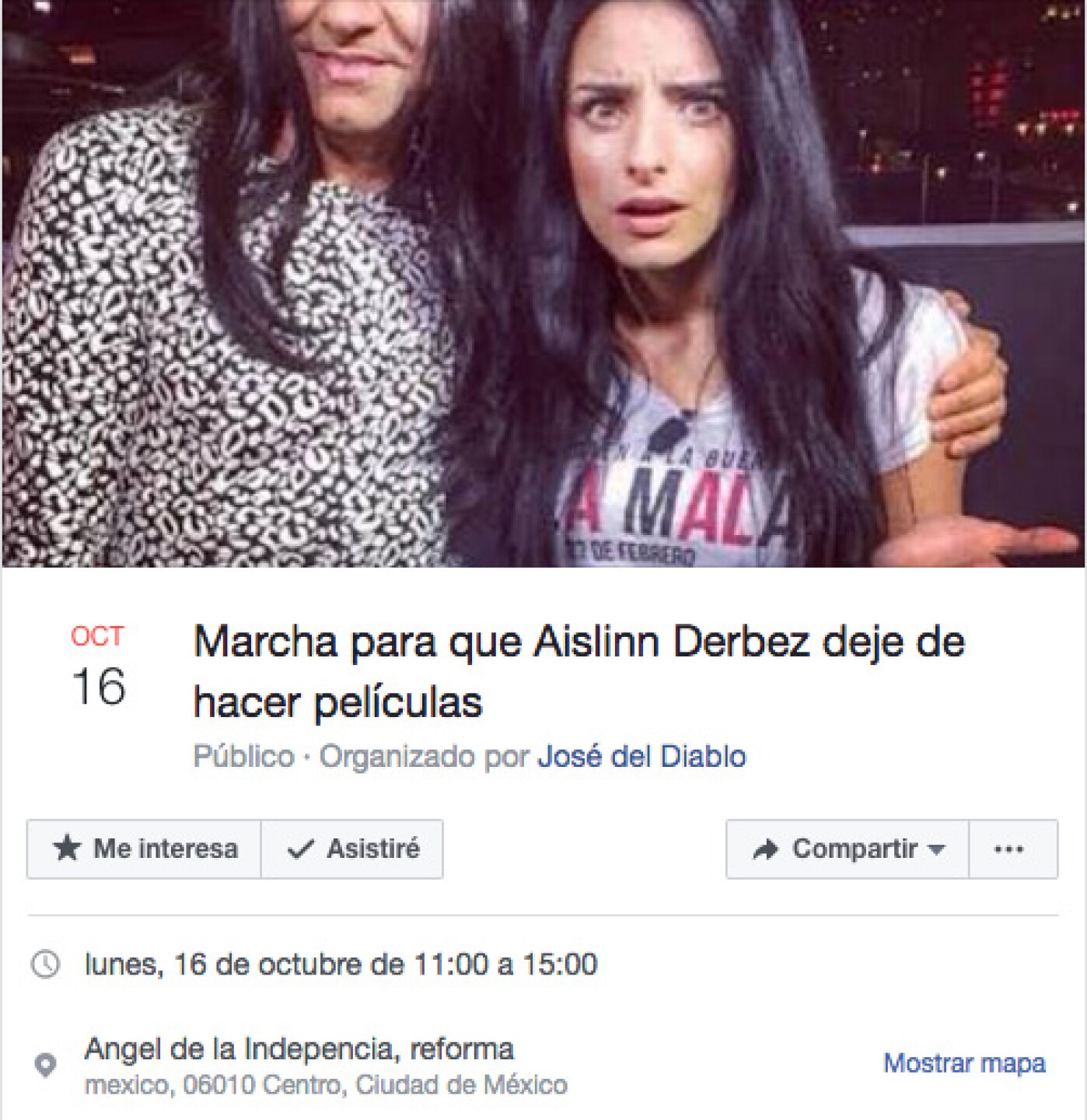 La marcha contra Aislinn que surgió en Facebook