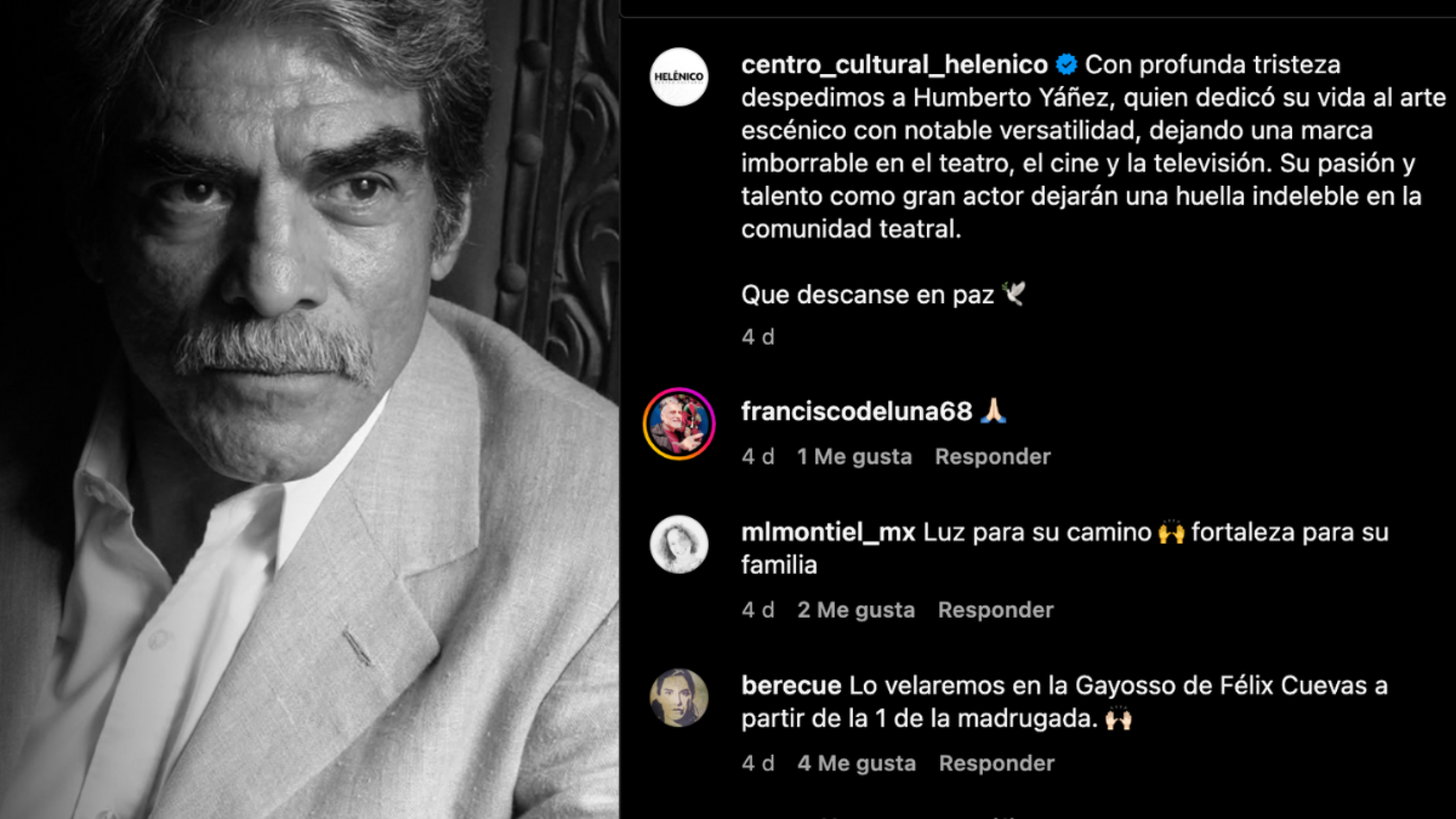 Muere Humberto Yáñez, actor de 'Clase 406'