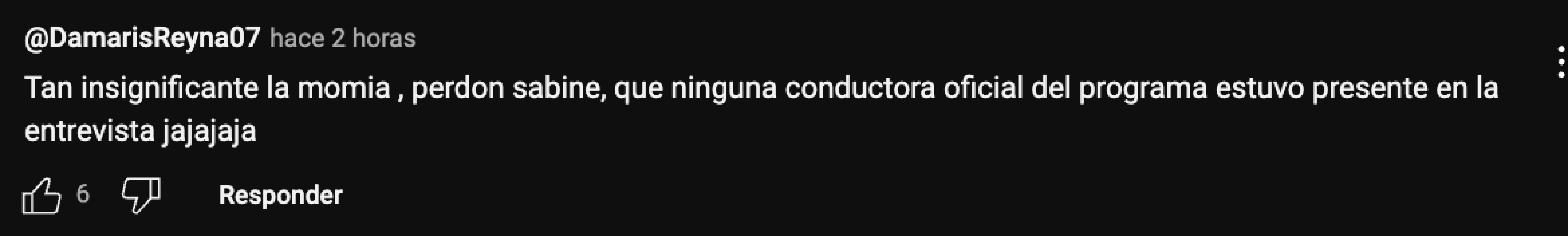 comentarios a sabine