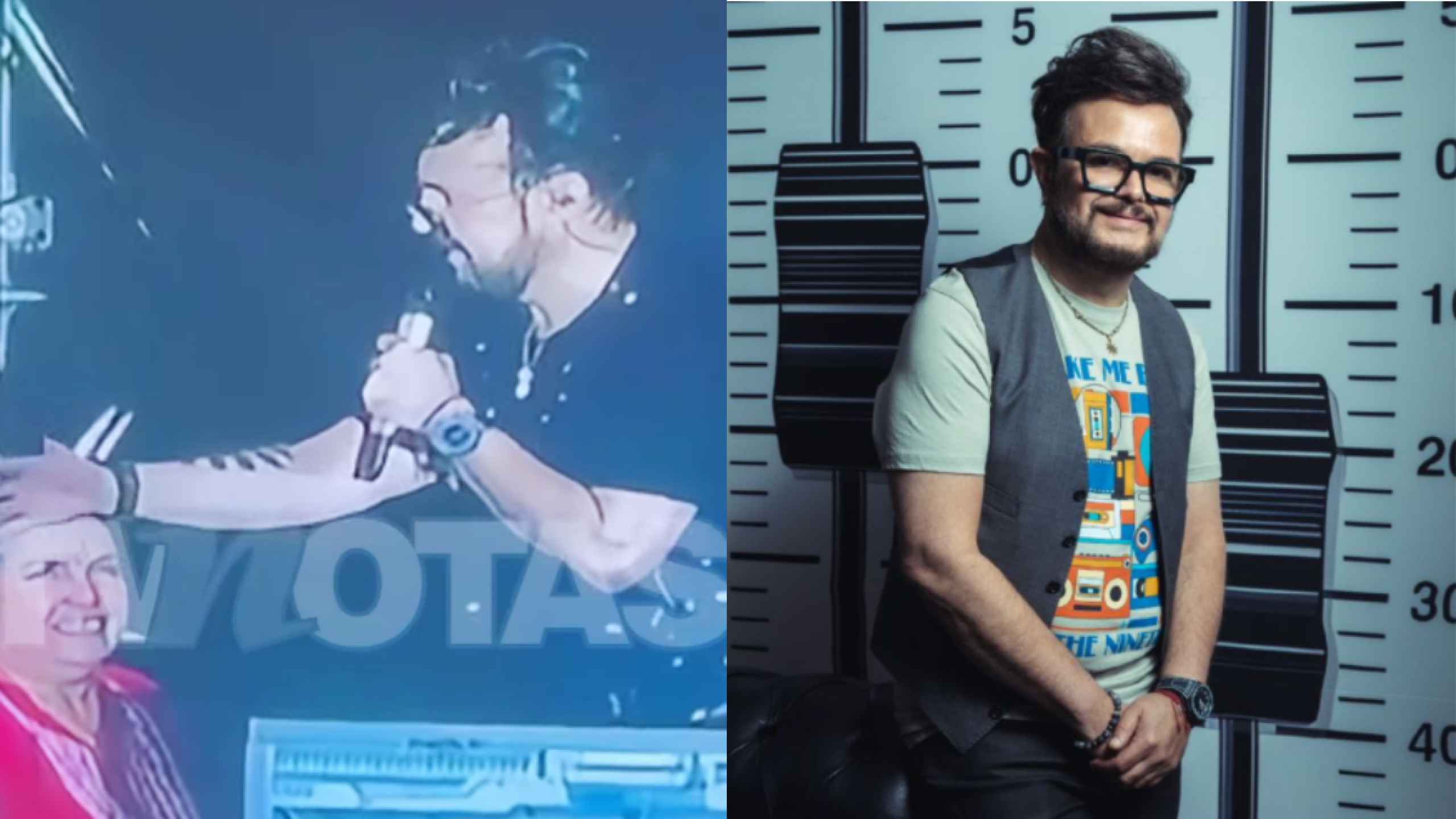 Aleks Syntek se pelea con fans en pleno show del 15 de septiembre y lo tunden en redes: "Esa no es mía"