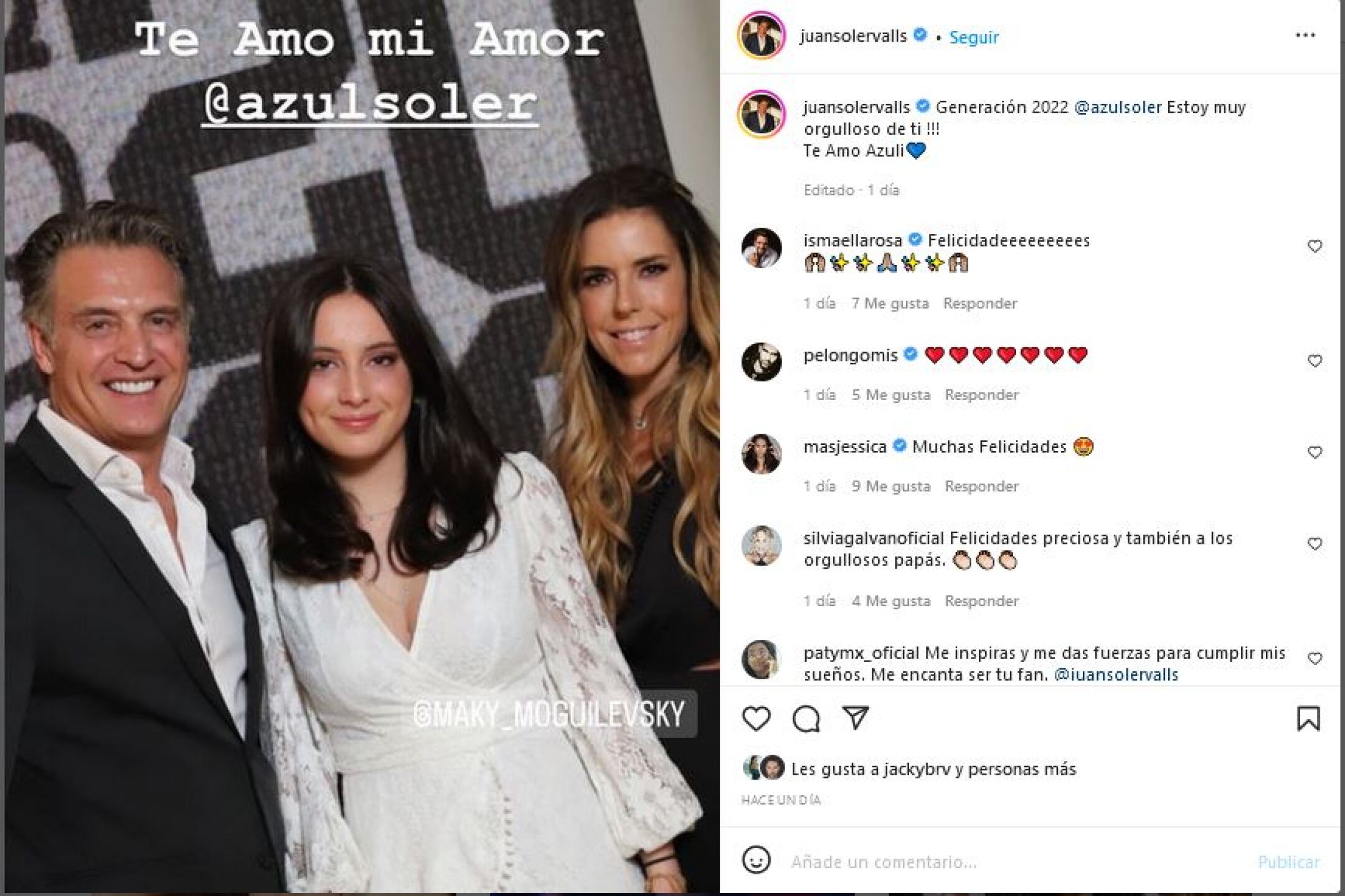 Juan Soler y Maki reaparecen juntos en tremenda foto