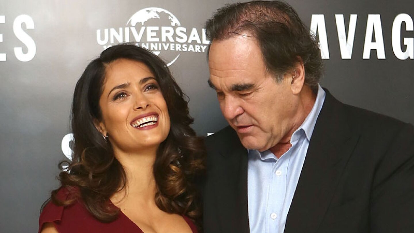 Salma Hayek y Oliver Stone n