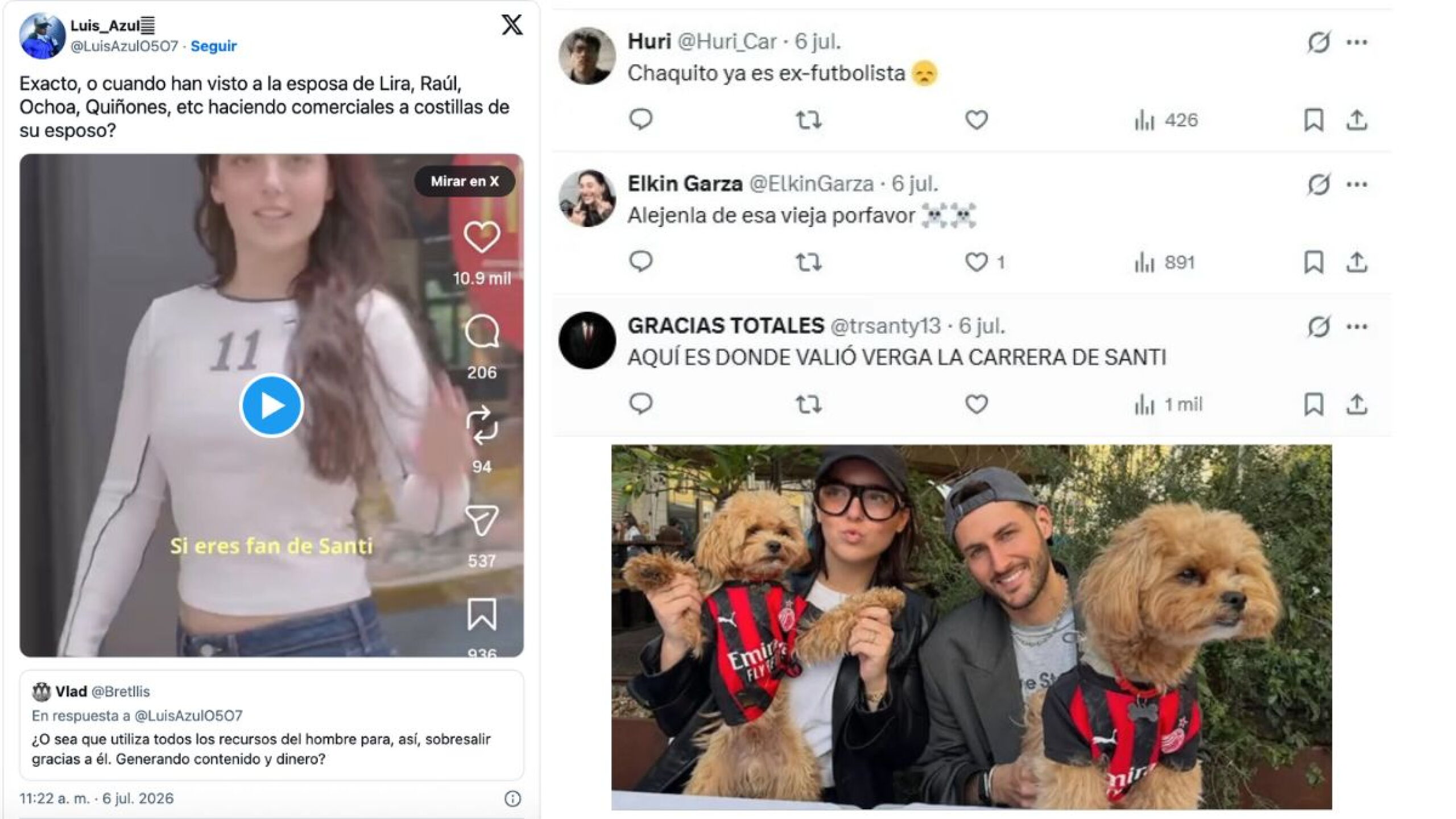 Fer Serrano, esposa de Santiago Giménez,