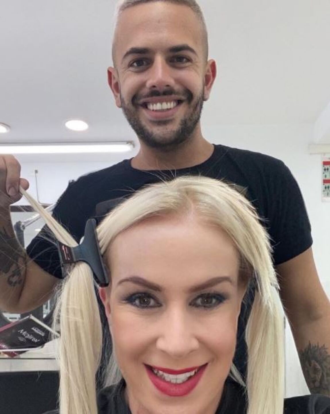 La actriz estaba feliz.