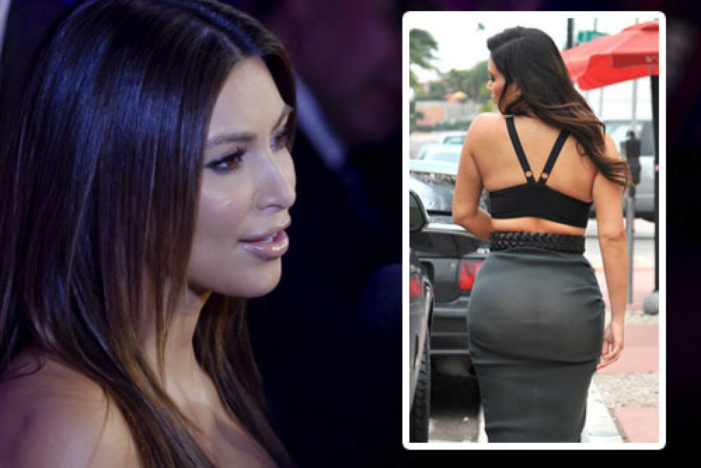 Kim Kardashian usó un vestido semitransparente.