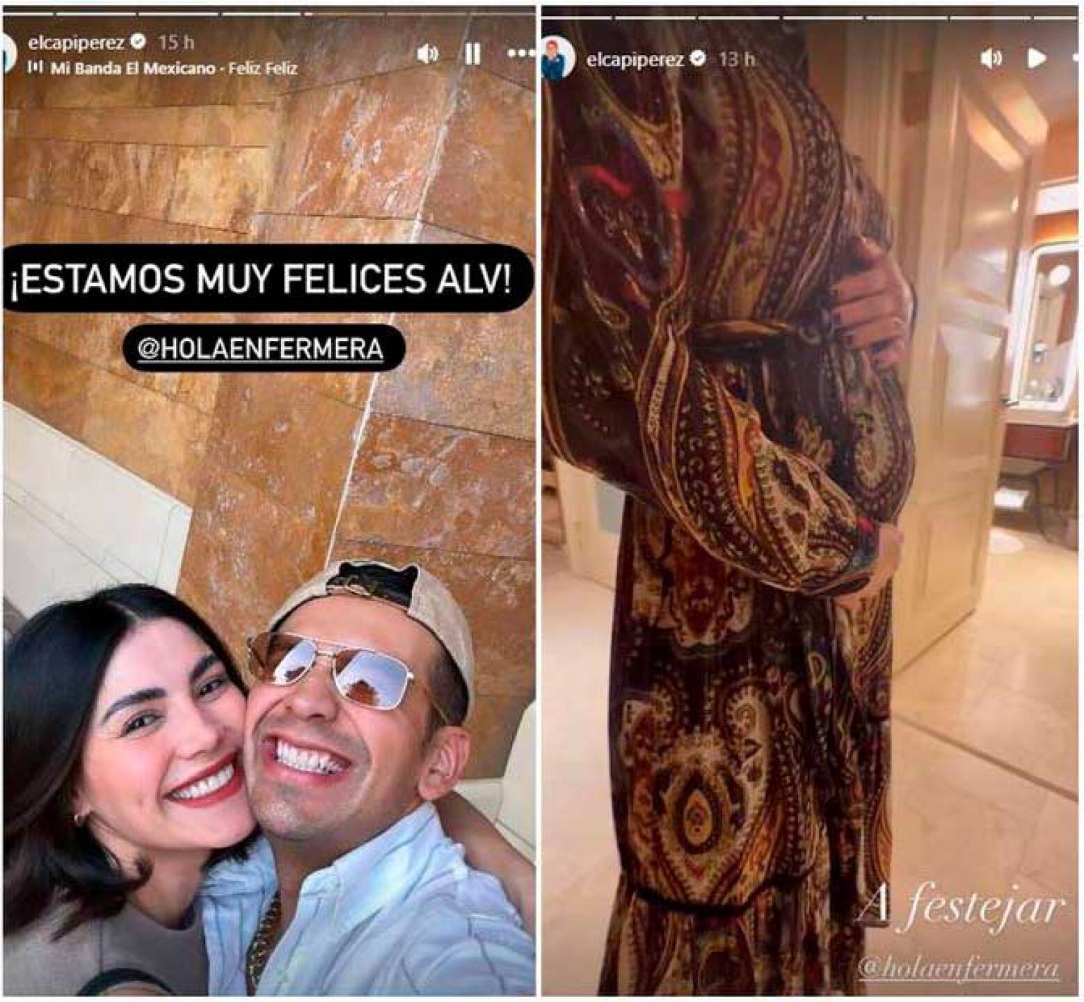 Capi Pérez presume pancita de embarazo de su esposa Itzel Barro