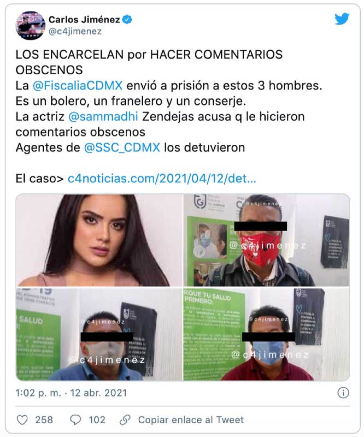 samadhi zendejas denuncia acoso polanco cdmx detienen prisión acusados