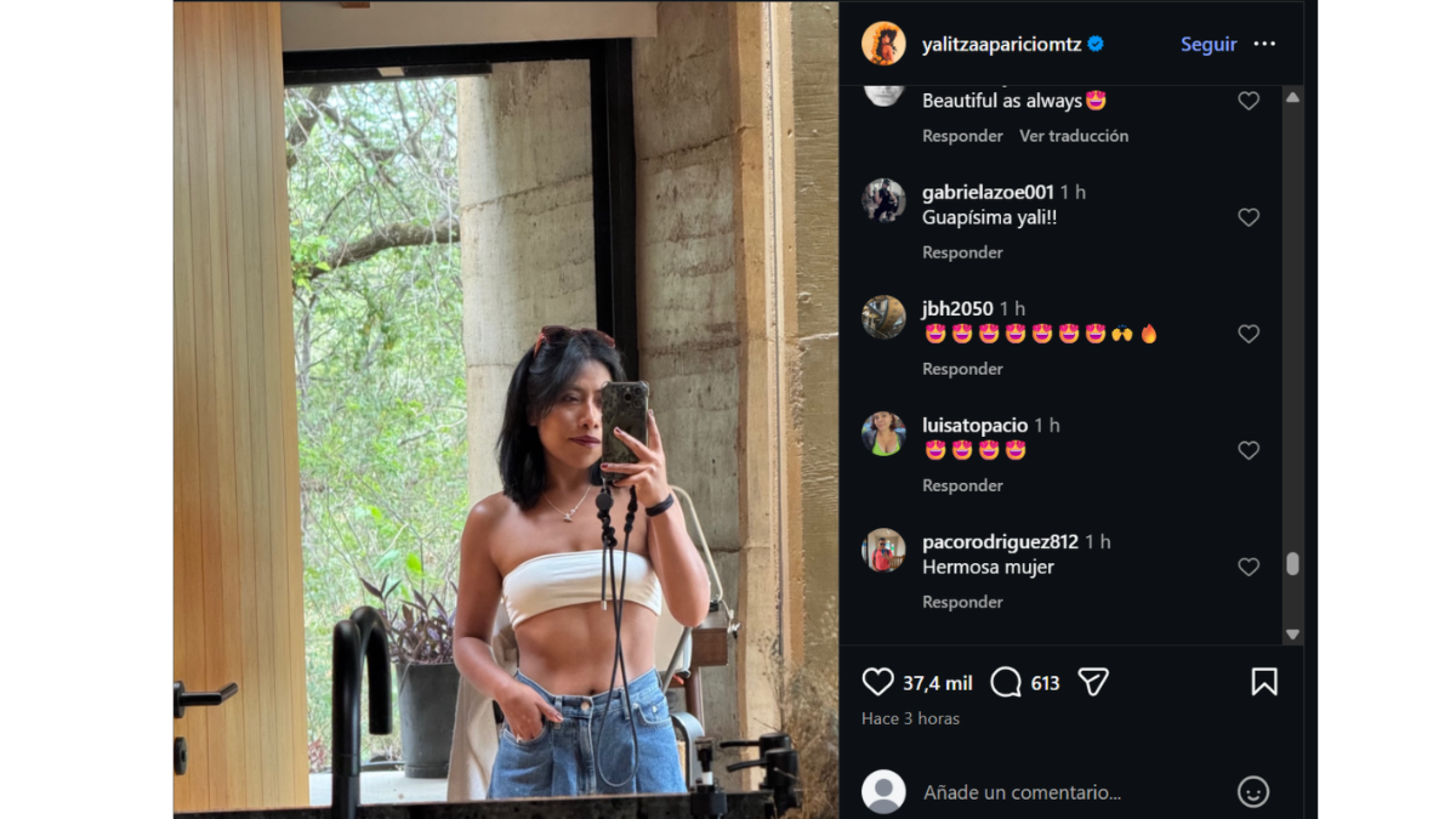 Yalitza Aparicio en reveladora foto
