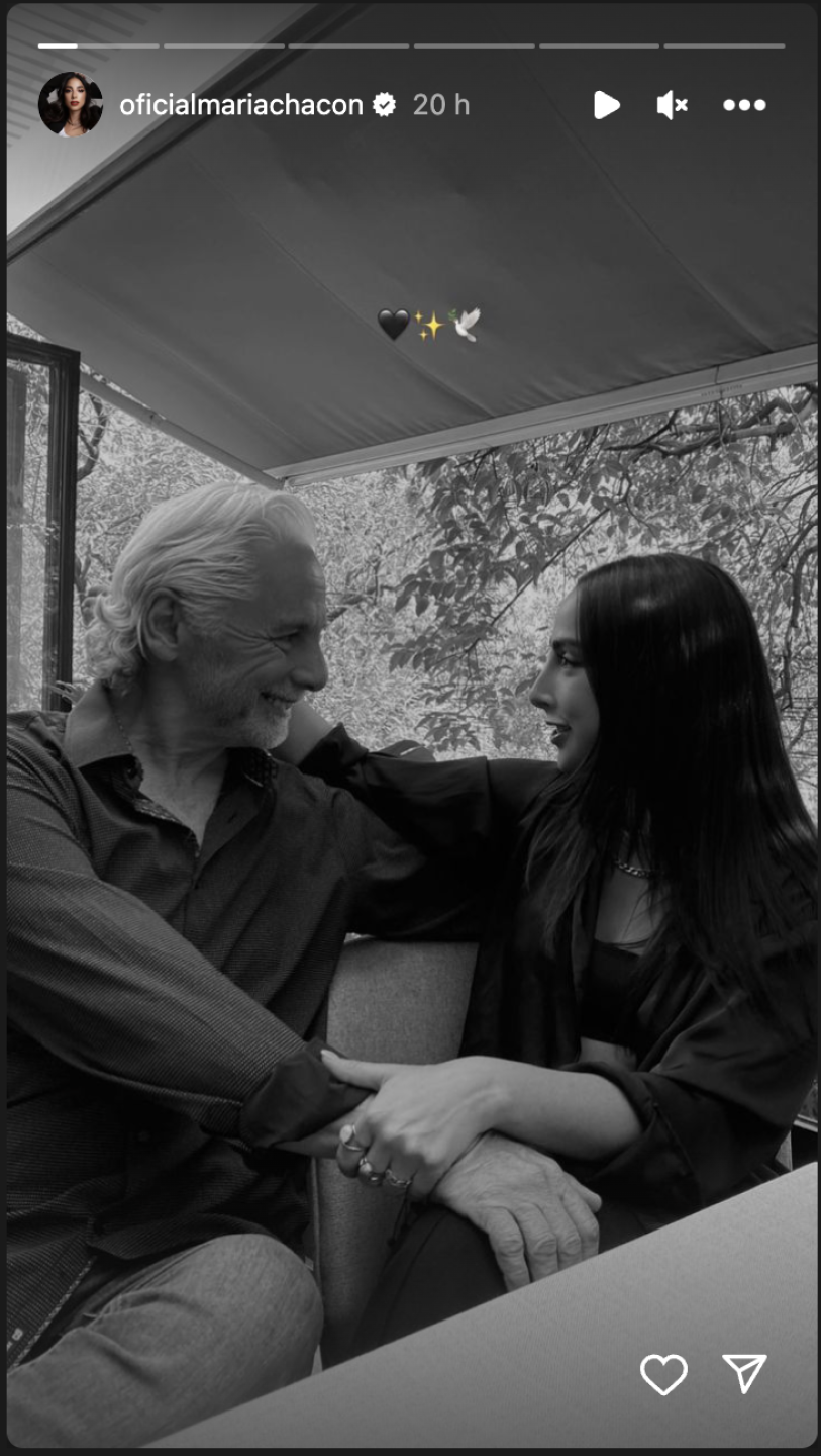 María Chacón y su padre