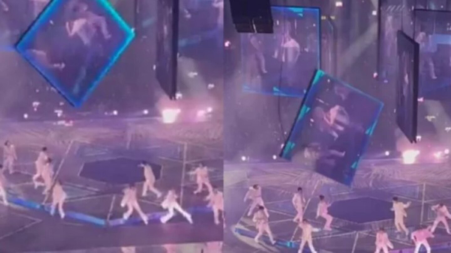 Caos en concierto: Cae pantalla gigante de banda de K-pop