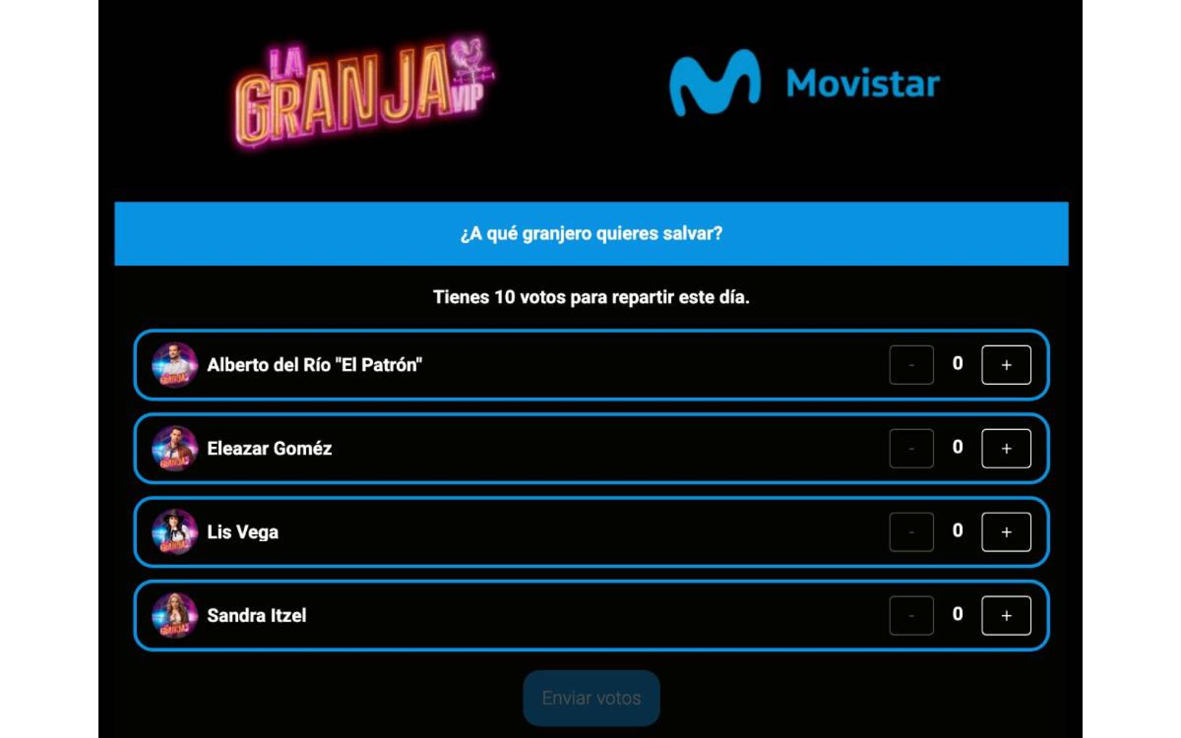 Votaciones La granja VIP