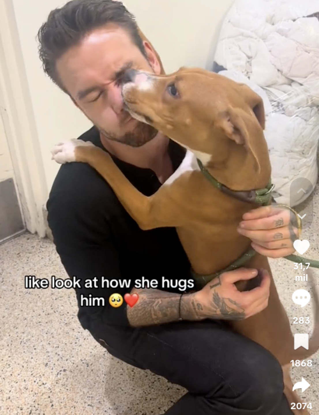 Liam y su perrita Nala