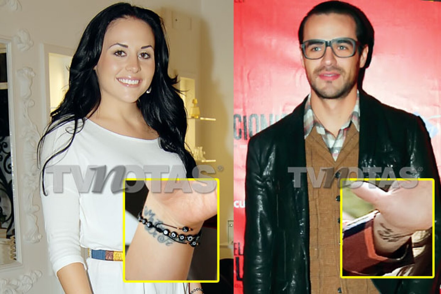 Zuria Vega y Jorge Poza se pusieron un tatuaje que dice 'Me enamoré de ti'.