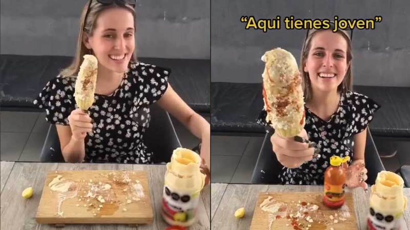 Mujer hace elote y se viraliza