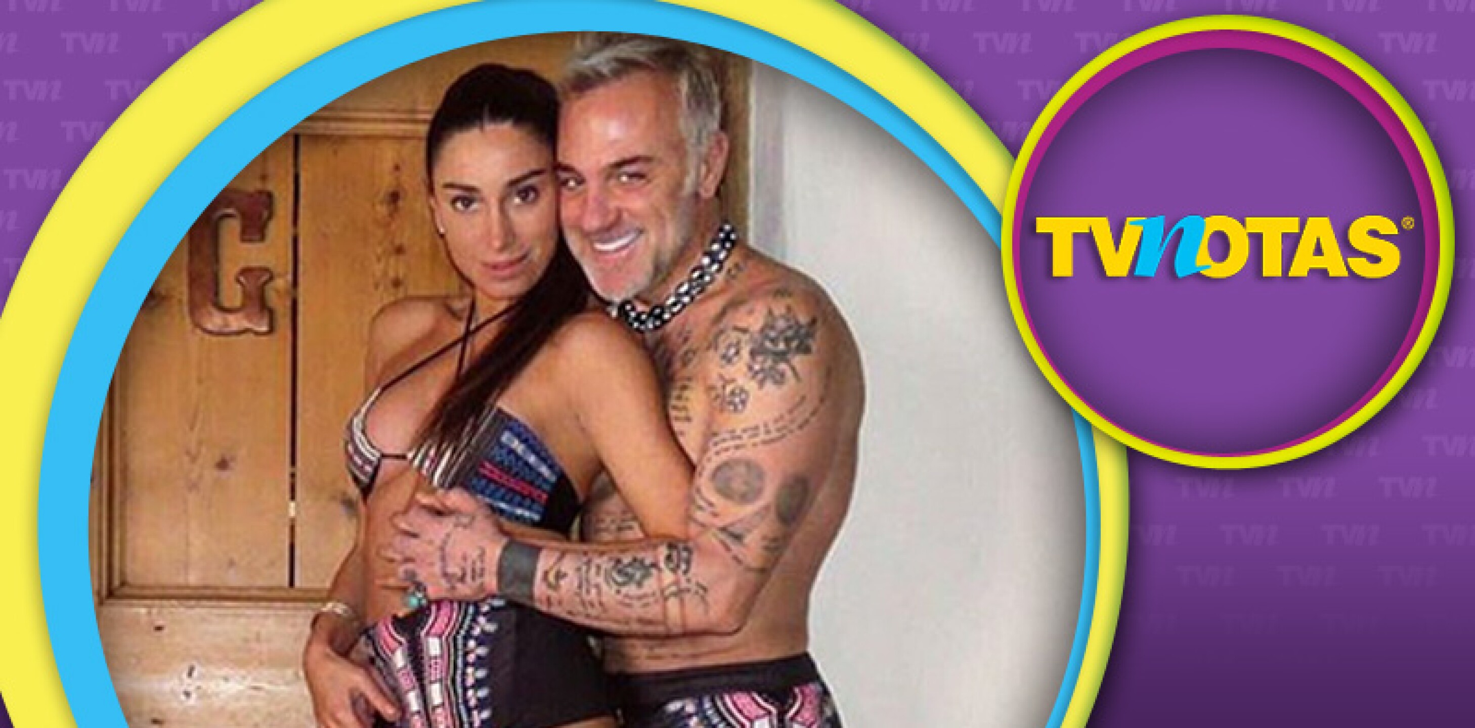 Gianluca Vacchi y su esposa w.