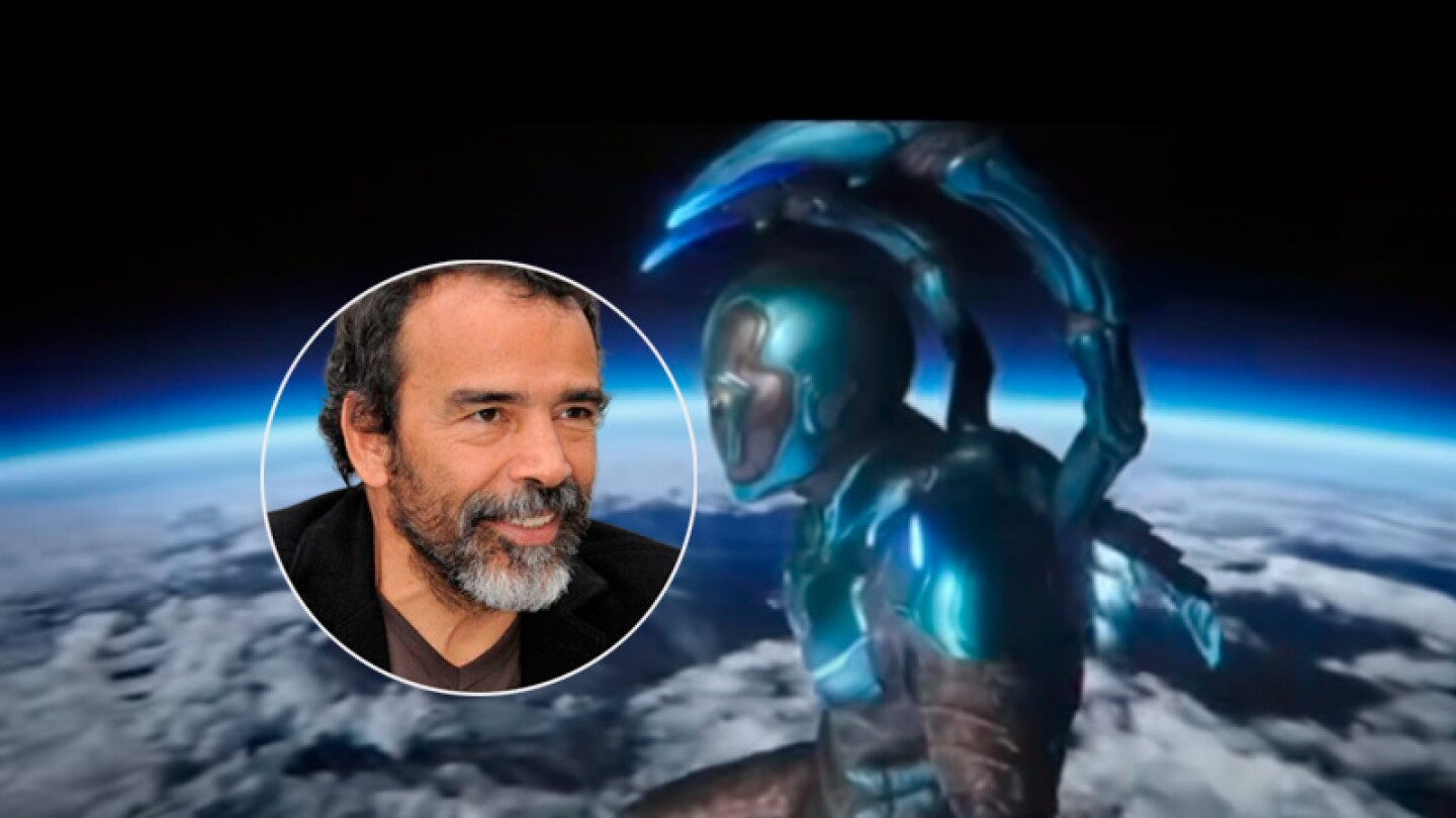 Así luce Damián Alcázar en Blue Beetle, película del universo de superhéroes de DC