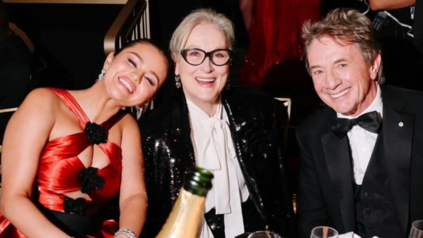 Selena Gomez, Meryl Streep y Martin Short en los Golden Globes