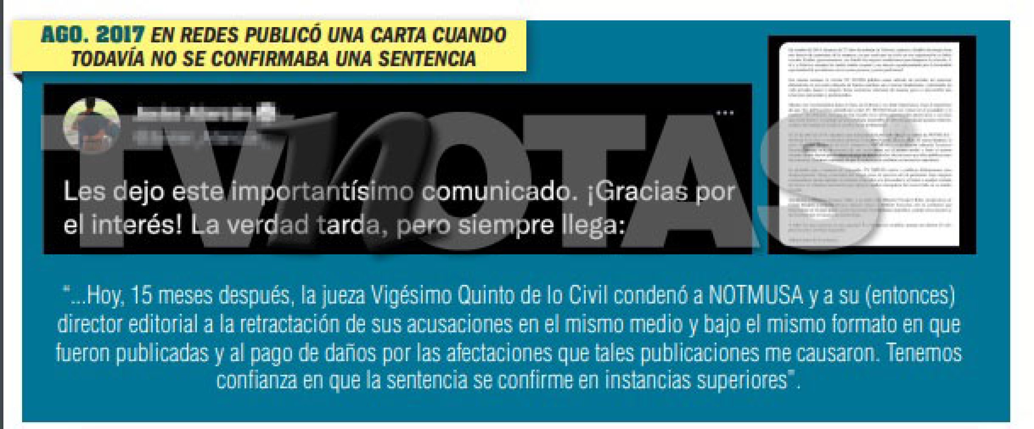 Javier A pierde demanda contra TVNotas