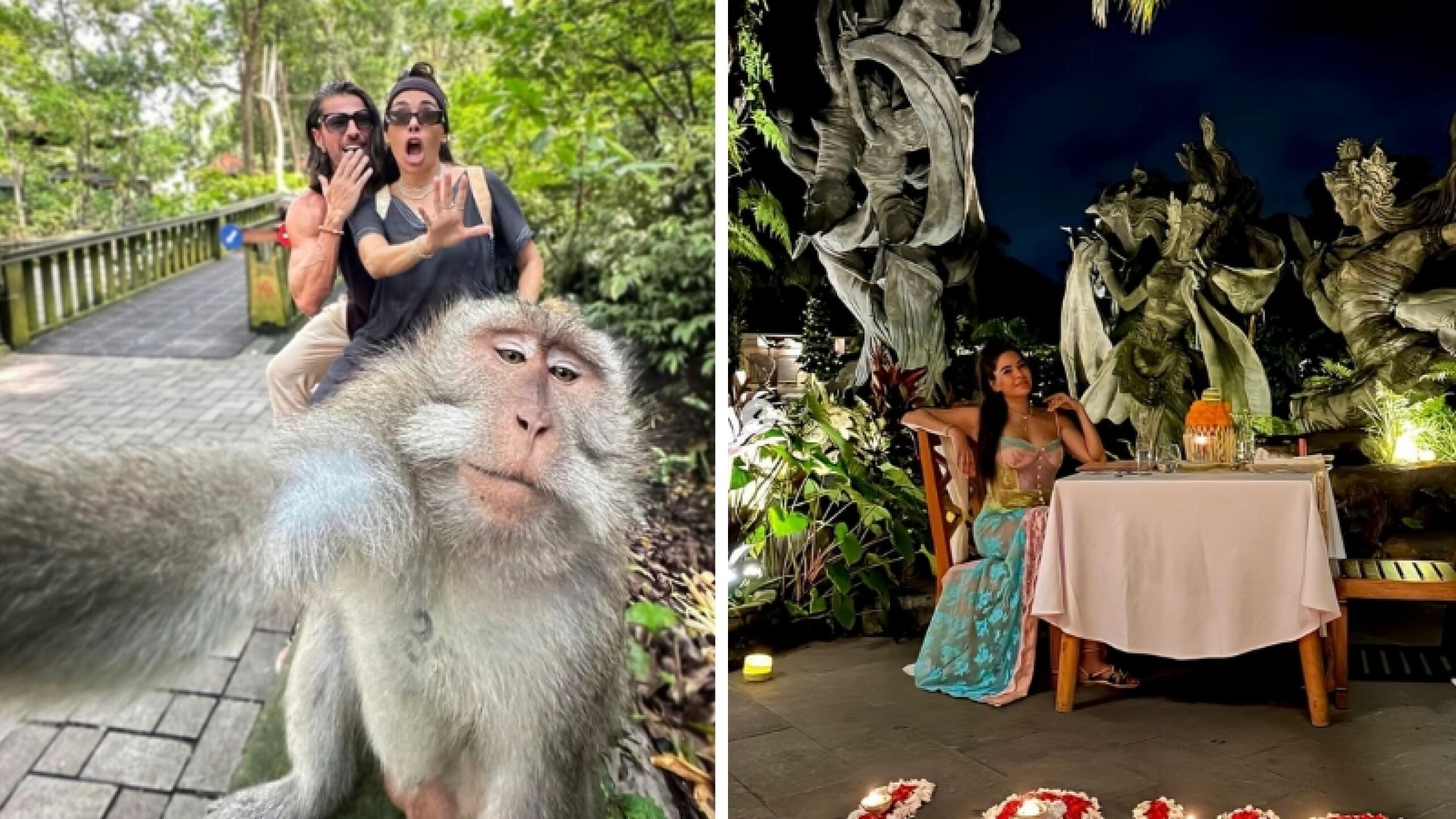 Galilea Montijo e Isaac Moreno en Bali