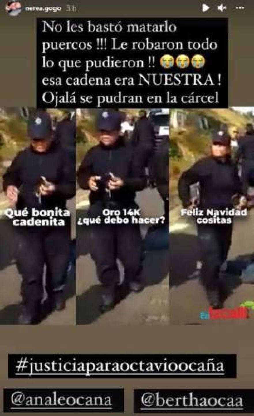 Policía caso Octavio Ocaña