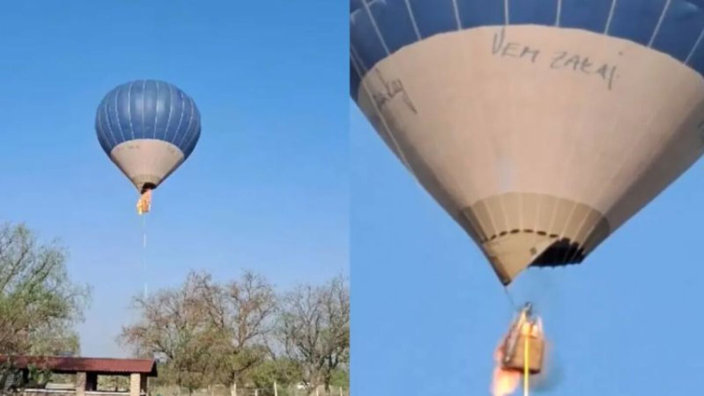 Globo aerostático se incendia y se desploma en Teotihuacán; deja dos víctimas mortales