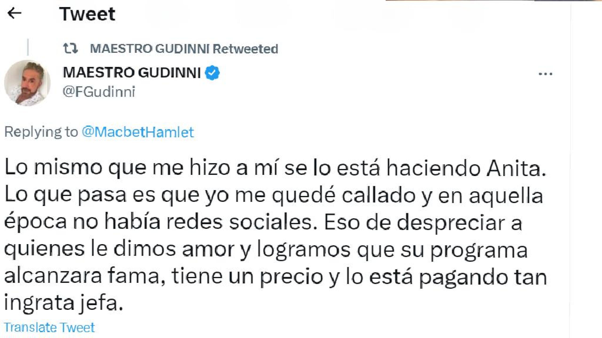 Maxine Woodside envía el pésame a excolaborador que la llamó "jefa ingrata"