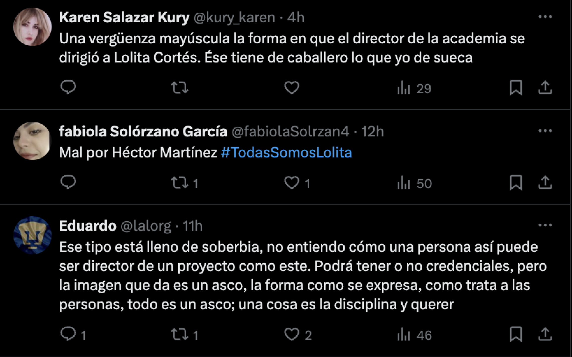 cometarios en redes sociales