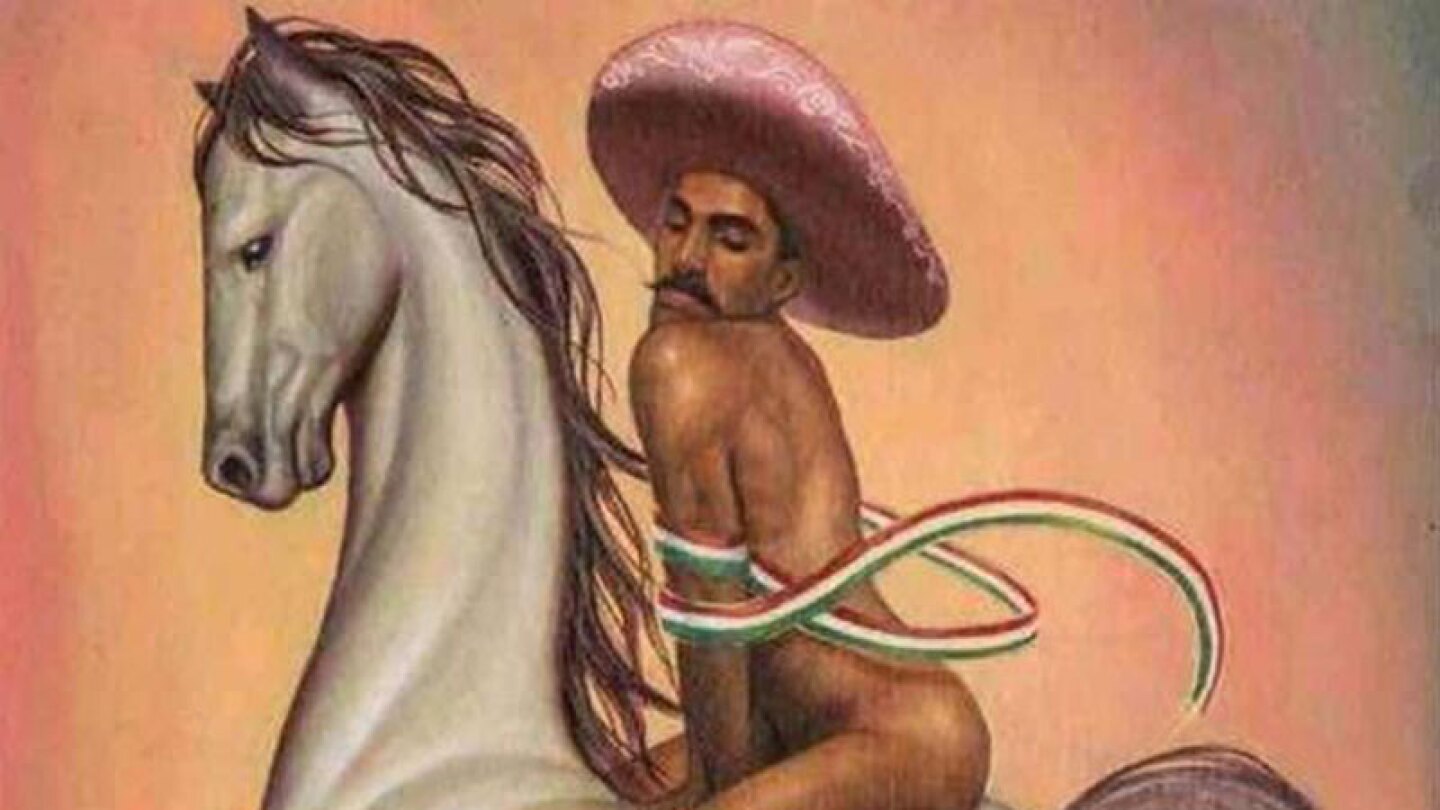 Nieto de Emiliano Zapata critica que el pintor se haya atrevido a representar al héroe de la Revolución Mexicana ‘como gay’.