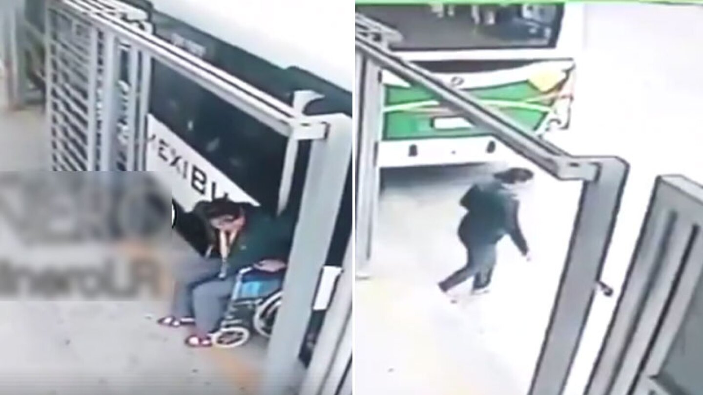 Falsa discapacitada del Mexibús n.