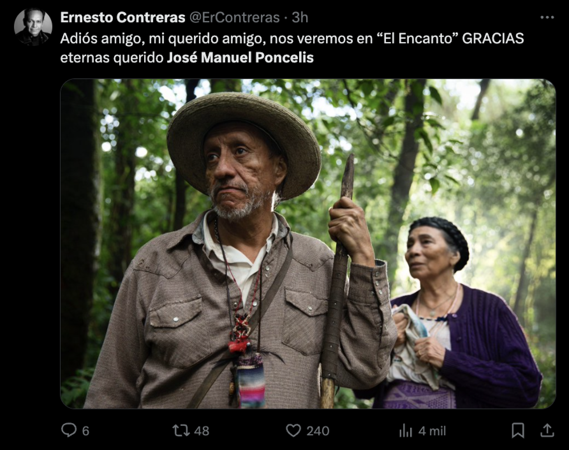 Muere José Manuel Poncelis, actor de ‘Sueño en otro idioma’ y ‘La ley de Herodes’