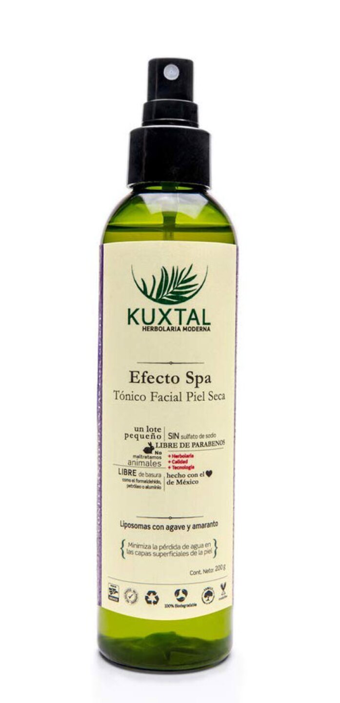 Así luce el envase del tónico de piel seca.