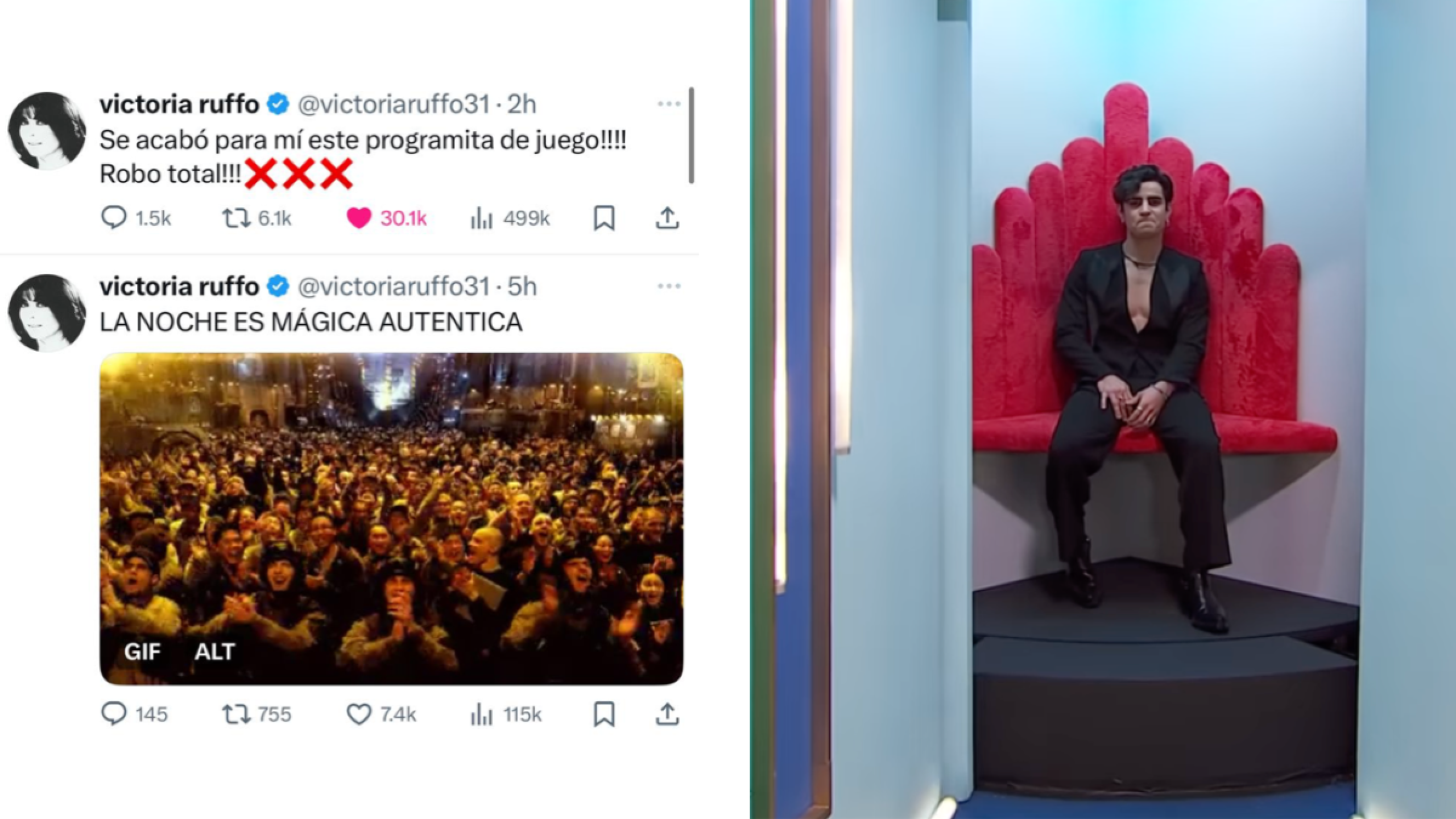 Así reaccionó Victoria Ruffo a la salida de Aarón Mercury.