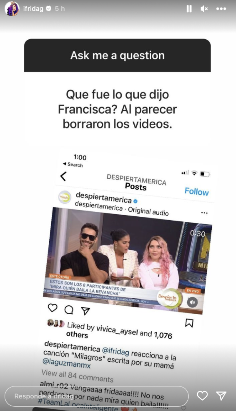 Frida Sofía en Despierta America hablando de la canción Milagros de Alejandra Guzmán