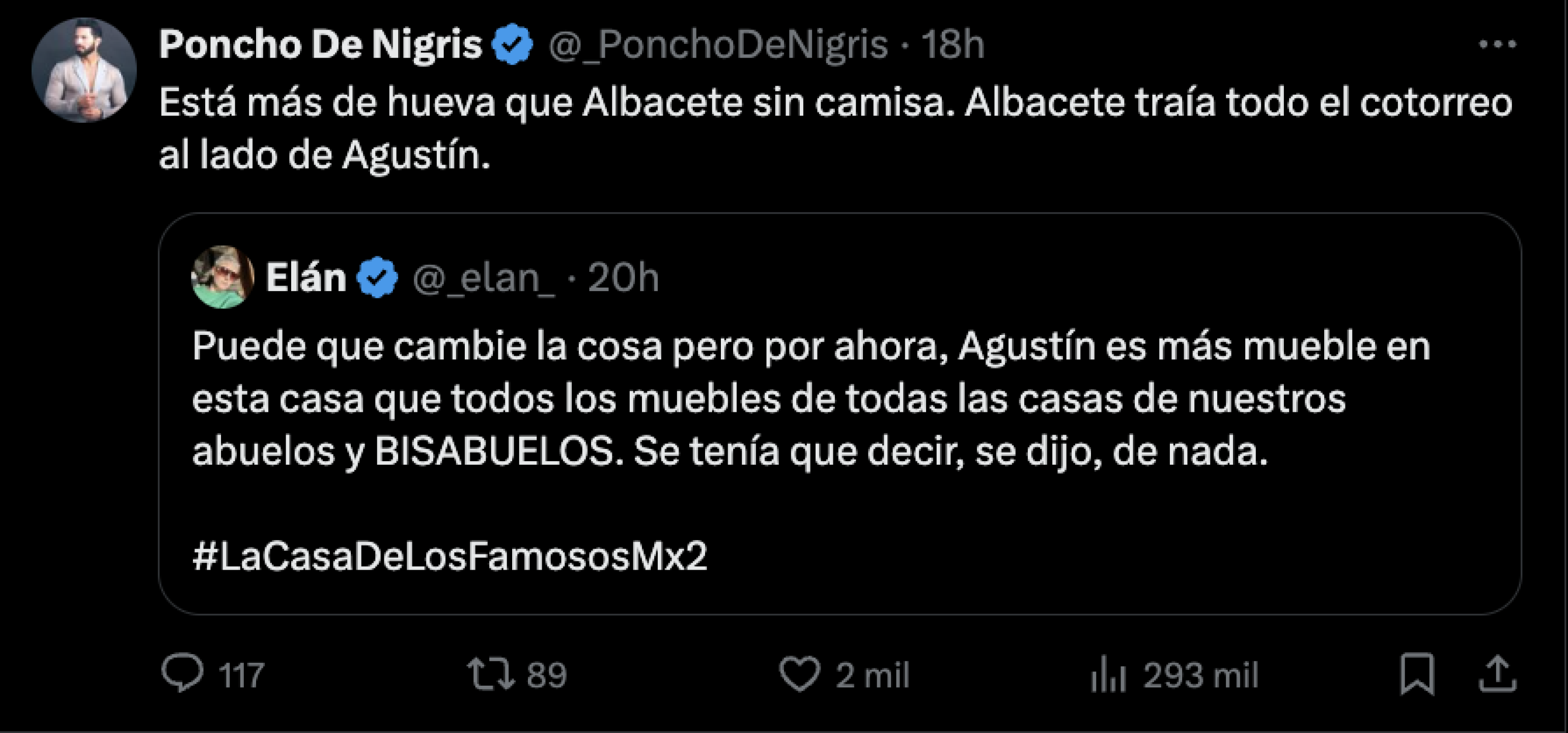 Poncho de Nigris compara a Agustín Fernández con Nicola Porcella en LCDLF: "es un mueble"