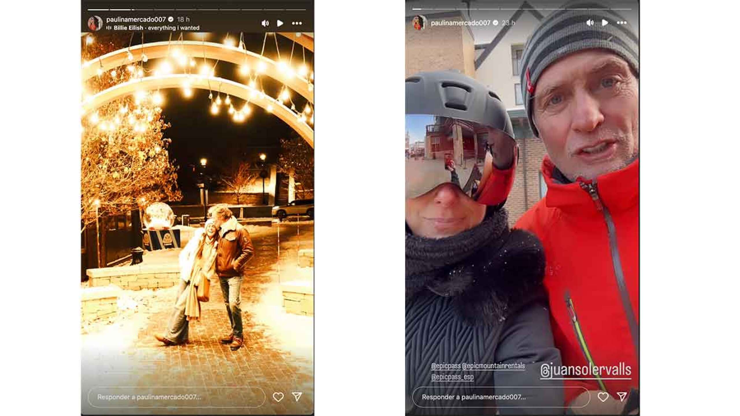 Paulina Mercado sufre accidente en la nieve