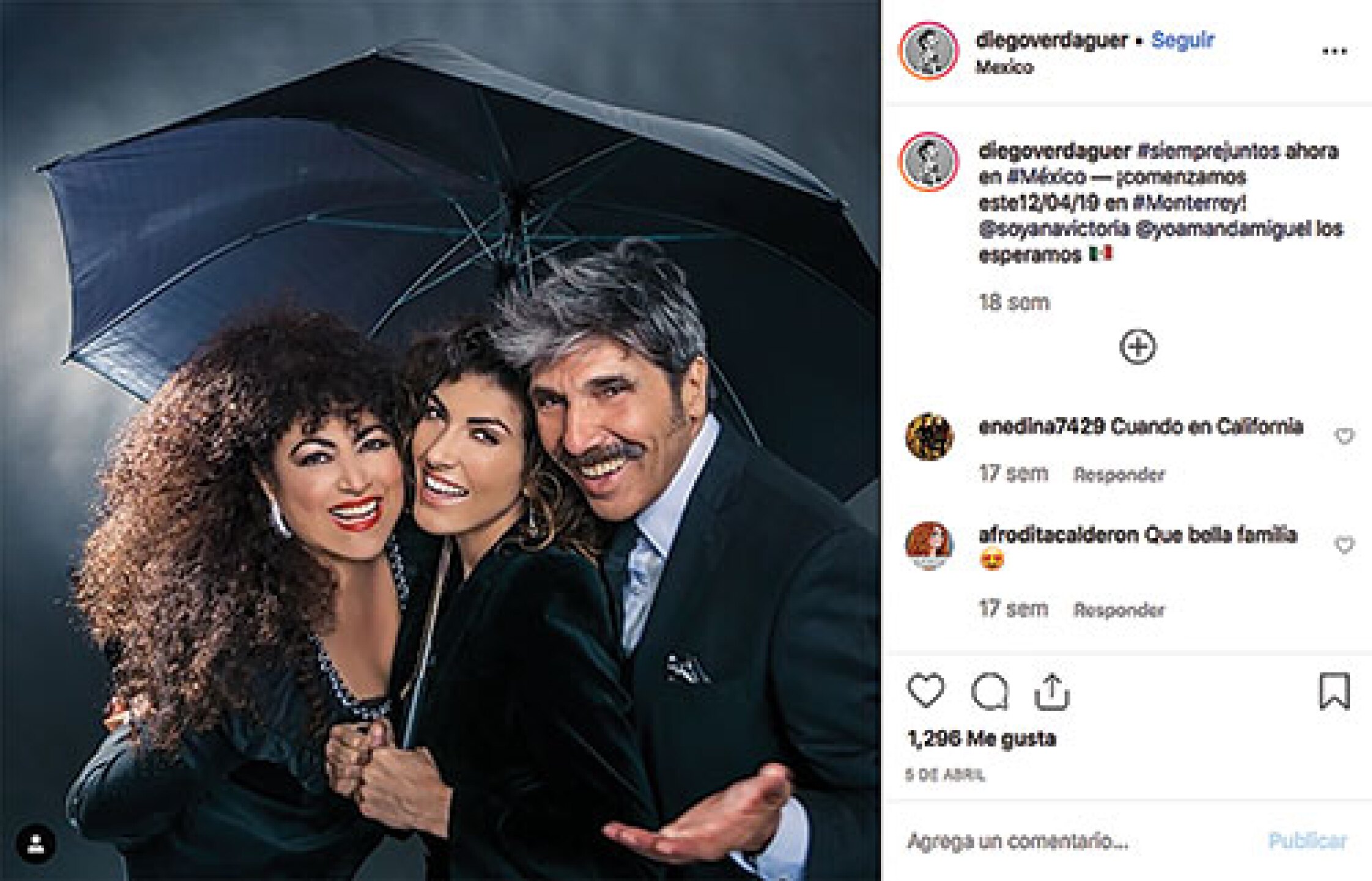 Diego Verdaguer nos dice: “Esta vez cancelamos las fechas que estaban próximas al día de la boda, así que estaremos “Puede con ella... ¡en esa fecha tan importante!”.