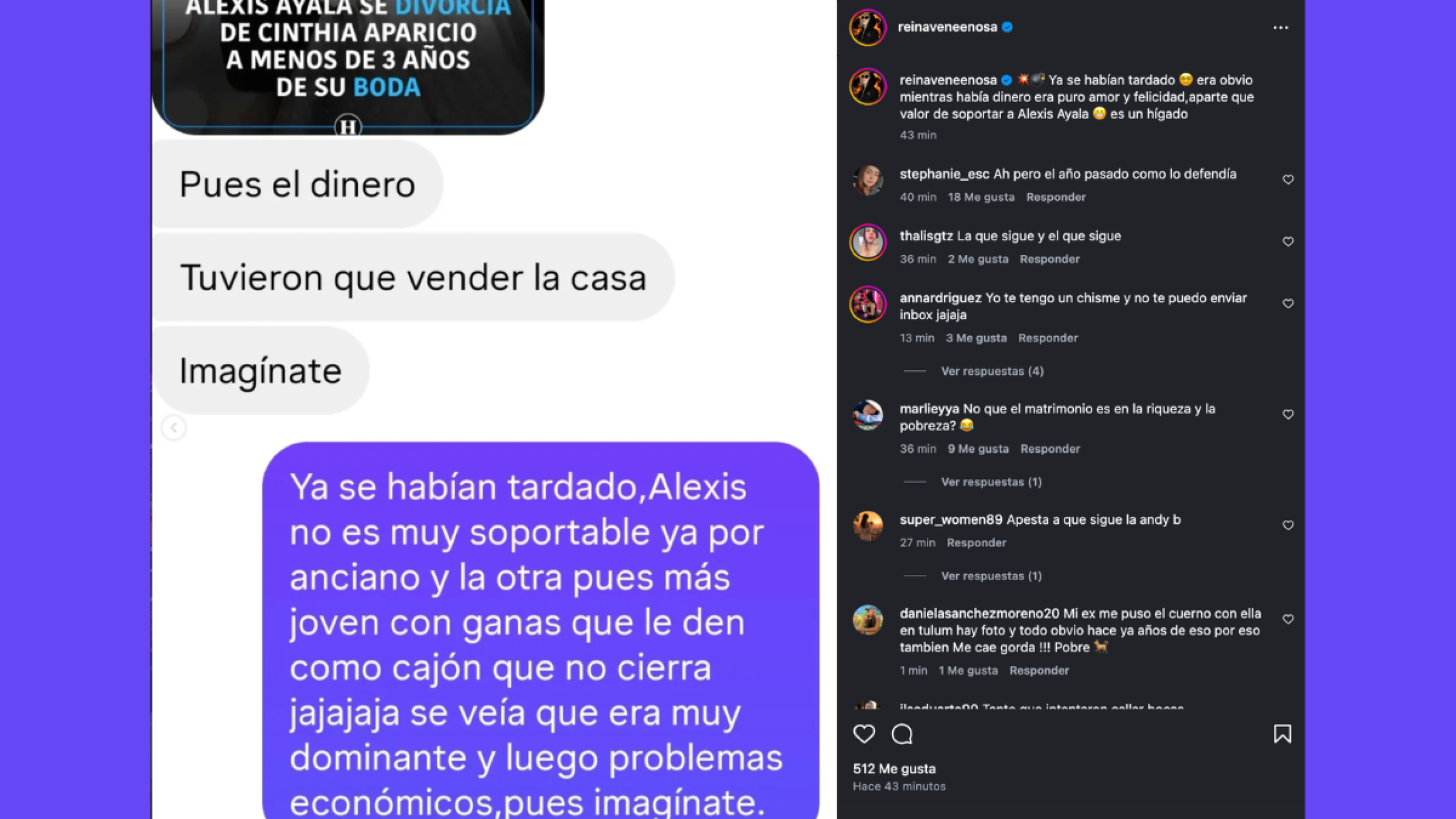 Posible causa del divorcio entre Alexis Ayala y Cinthia Aparicio
