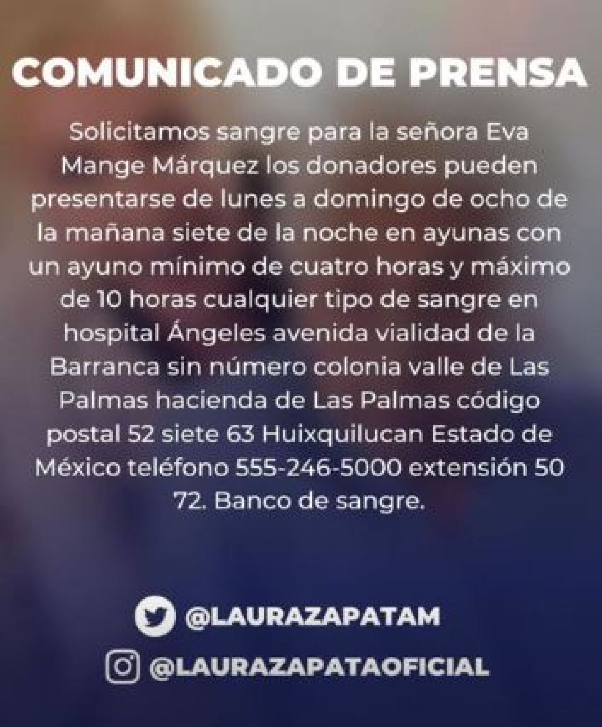 Eva Mange, abuelita de Thalía, está hospitalizada por anemia