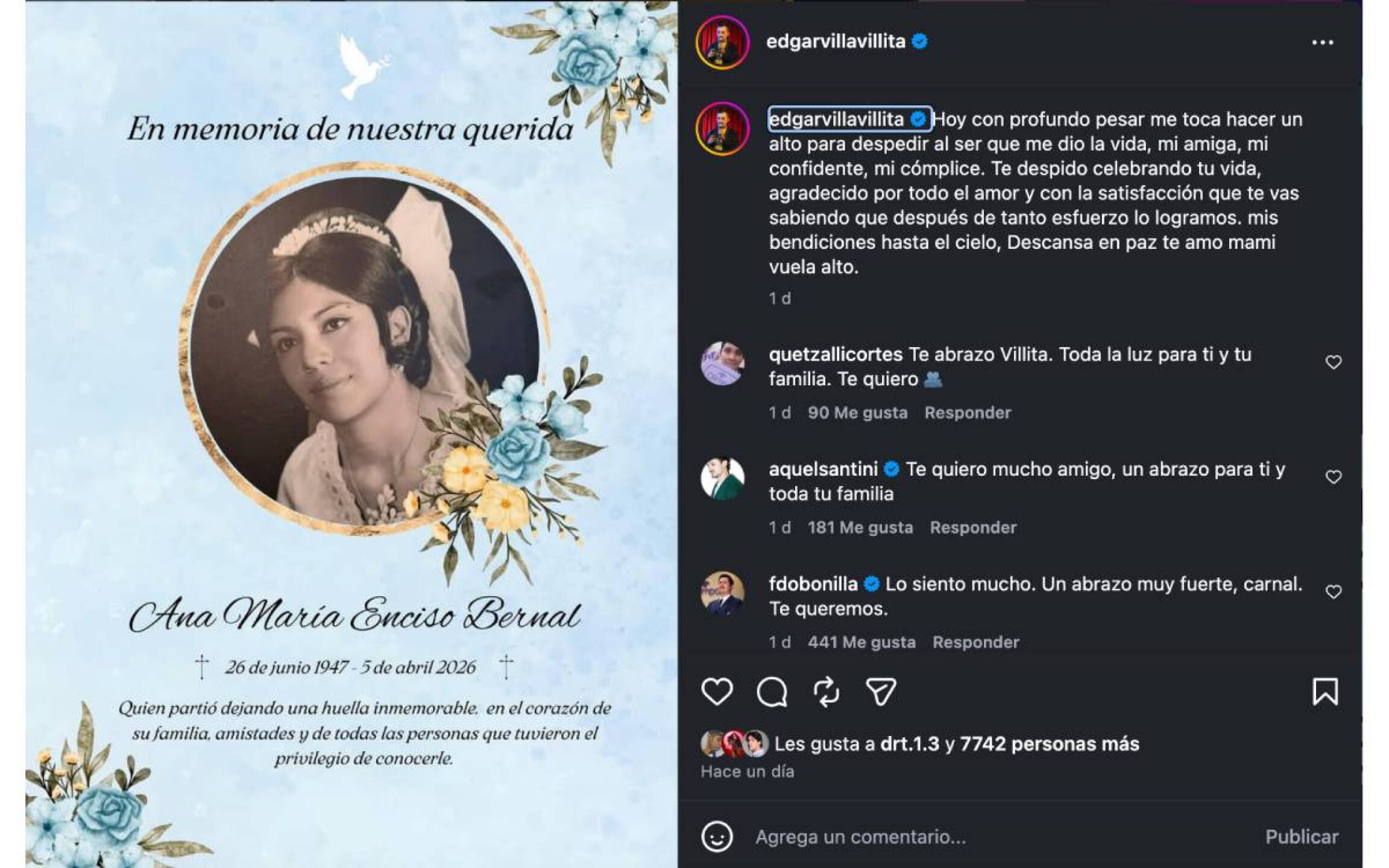 Mamá de Edgar Villa