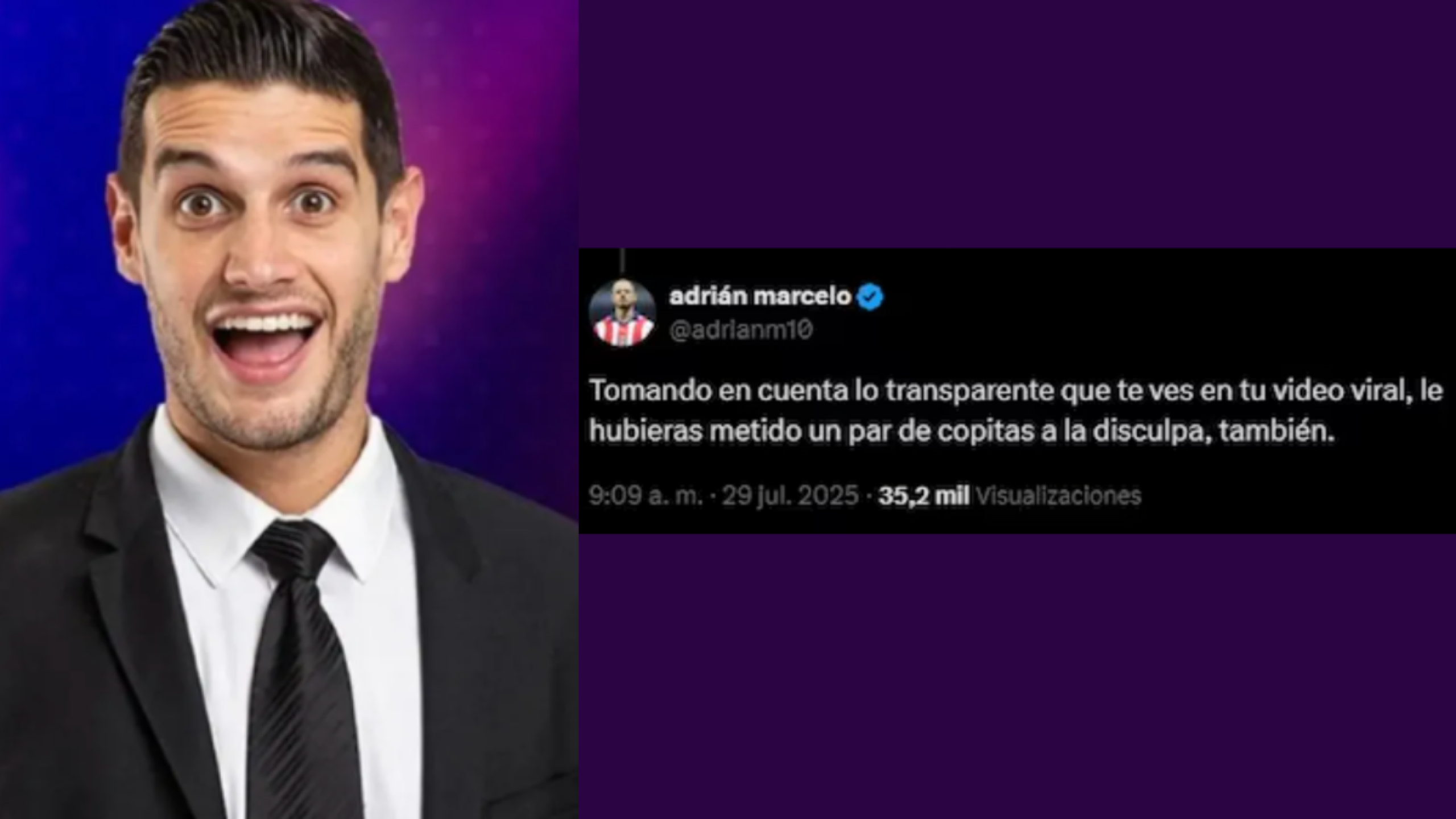 Adrián Marcelo comentario Lady Polanco